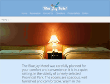 Tablet Screenshot of bluejaymotel.ca